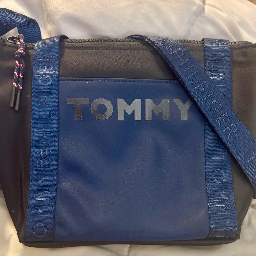 Tommy Hilfiger Blue and Black Crossbody Bag